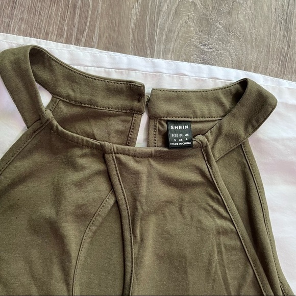 Shein Size Small Dark green Flowy Dress Sleeveless - Picture 11 of 11